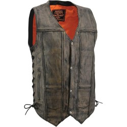 Last One. Distressed 10 Pocket Vest